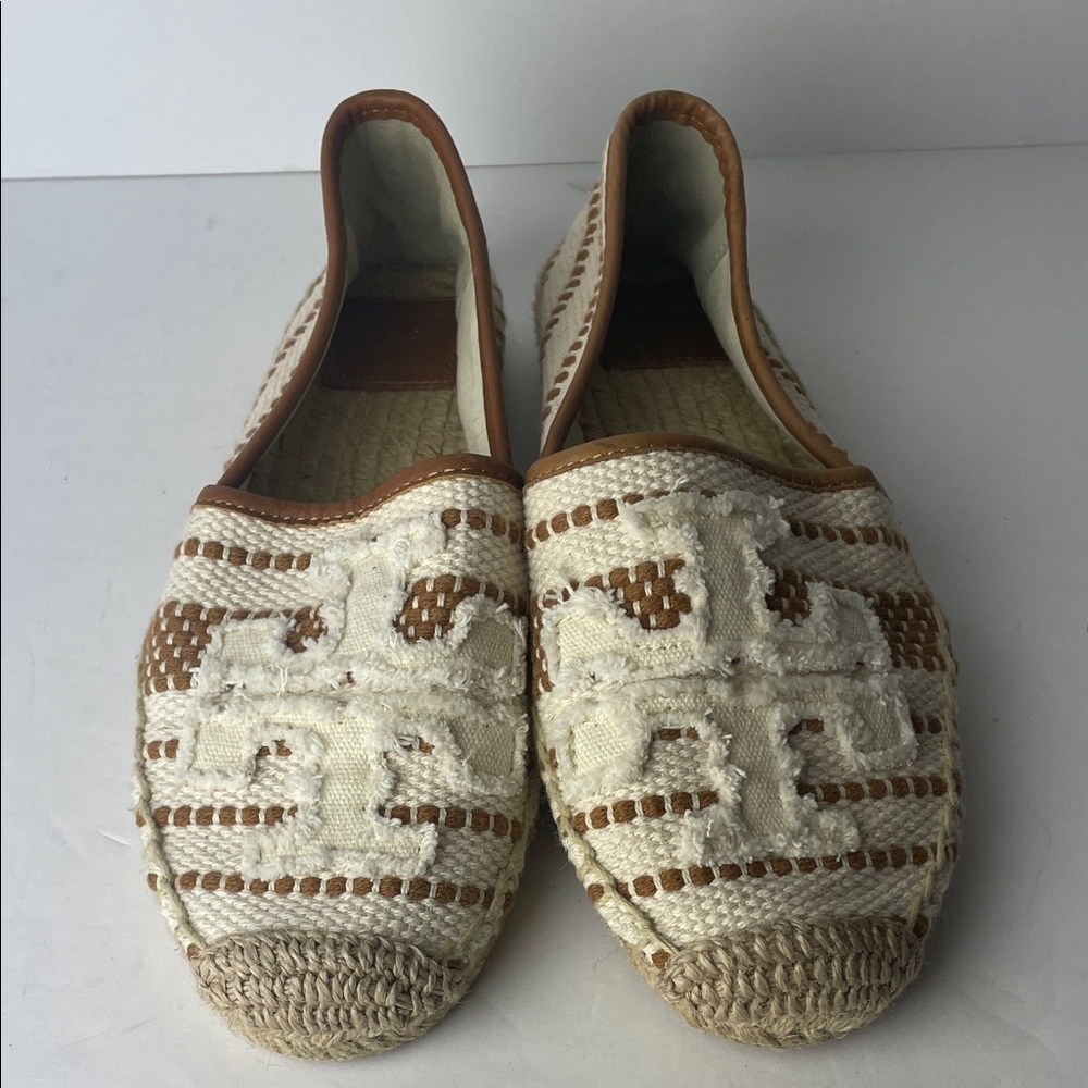 Tory Burch Shaw Woven Slip-On Espadrilles 6.5